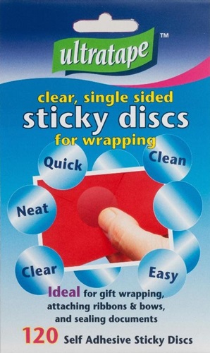 Sticky Discs, 25mm, Clear, 120's, 12 Pack