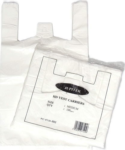 Carrier Bags, 10 x 15 x 18 'Jupiter', White, 2000's