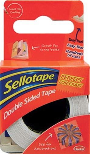 Tape, 15mm x 5m Double Sided, Sellotape, 12 Rolls