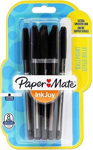 Pens, PaperMate Inkjoy, Black, 4's