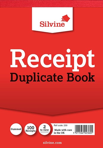 Duplicate Book, Receipt Book, 105 x 148mm, Gummed