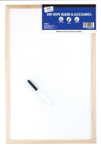 Dry wipe Board, 400 x 600mm, Pine Frame