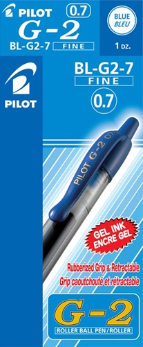 Pens, Pilot G2 Retractable 0.7mm Blue, Boxed