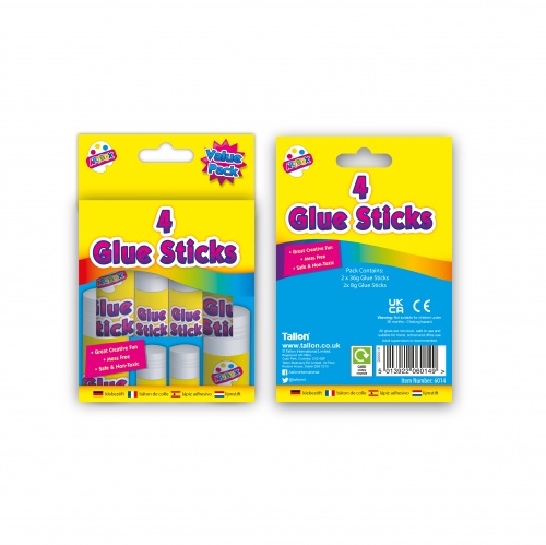 Glue Sticks 2 x 36g + 2 x 8g, 4 Piece