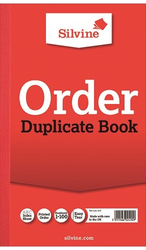 Duplicate Book, Order Book, Full-Size, 210 x 127mm