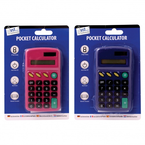 Calculator, Pocket size, Assorted Colours