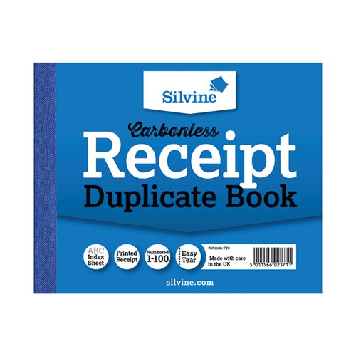 Duplicate Book, Carbonless Receipt Book, Half-Size, 102 x 127mm