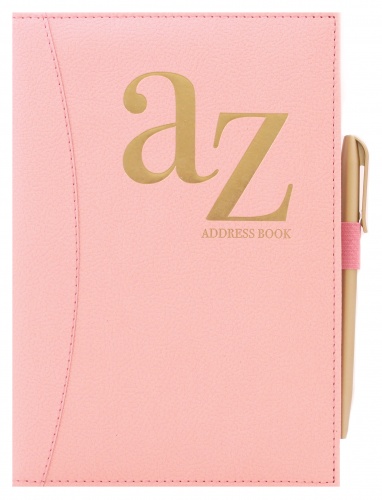 Address Book , A5 Blush PU A-Z with Pen Display