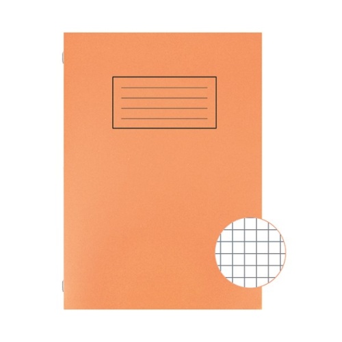 Exercise Books, Silvine A4 5mm Square Orange