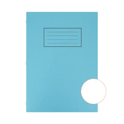 Exercise Books, Silvine A4 Plain Blue