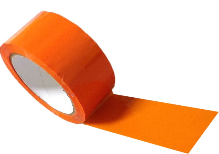 Tape, 48mm x 50m, Orange, (Parcel Tape), 6 Rolls