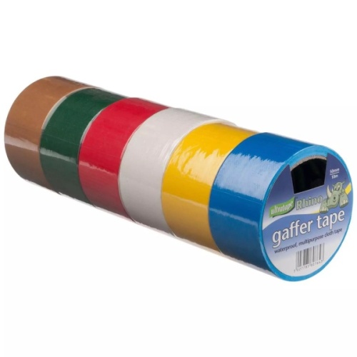 Tape, Gaffer/Cloth Tape, 50mm x 10m, Rhino Assorted