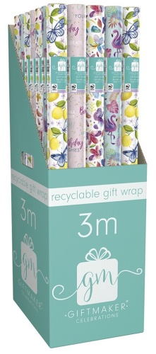 Gift Wrap Roll, Traditional Female Assortment, 3m